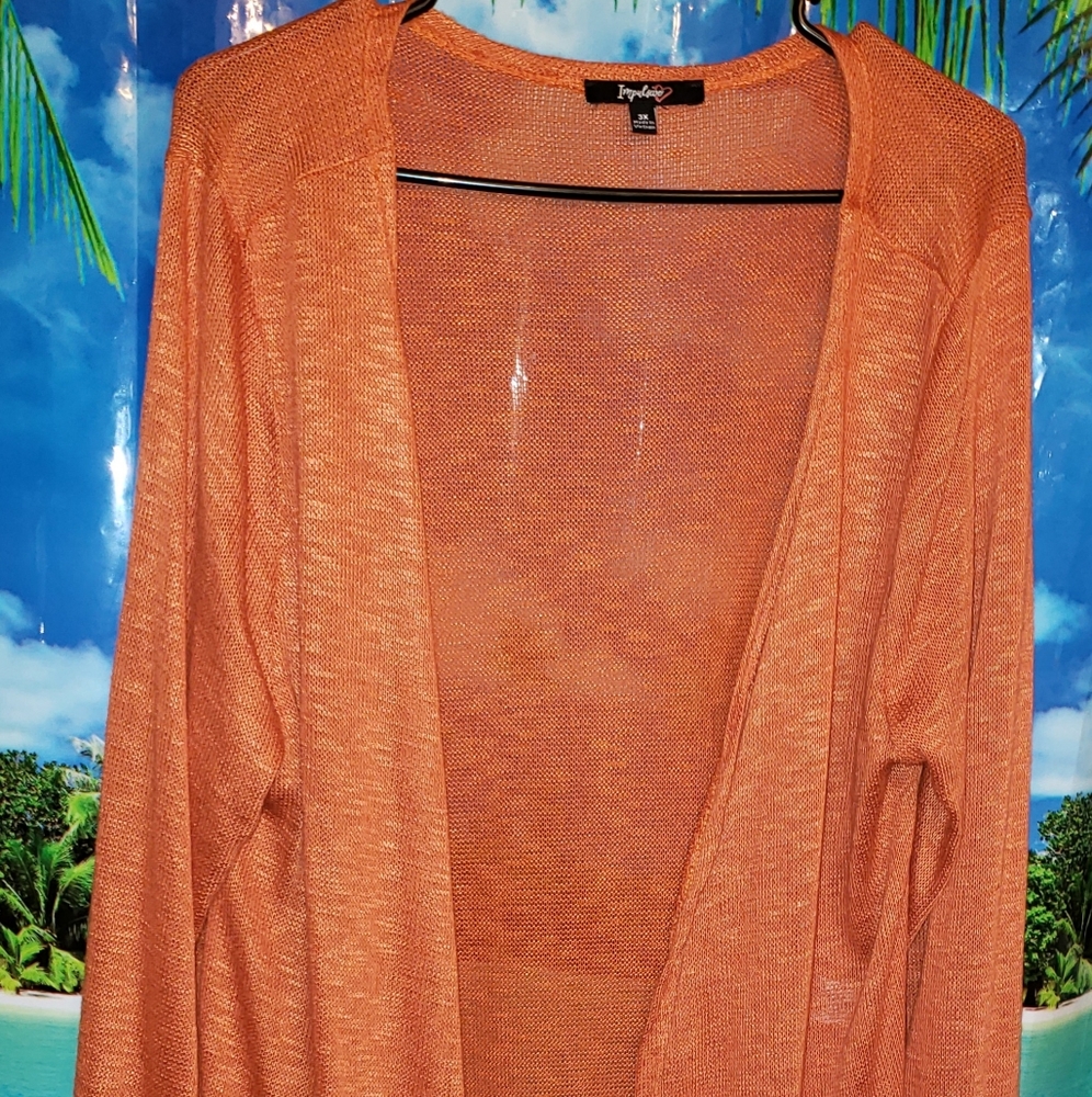 Long Orange plus size 3x duster
